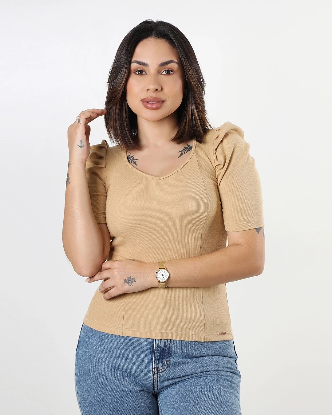 BLUSA CARMEN MANGA CURTA TOPAZE