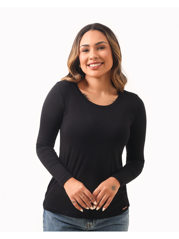 BLUSA JULI MANGA LONGA VISCOLYCRA