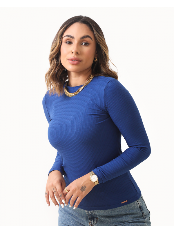 BLUSA AMÁLIA MANGA LONGA CANELADA