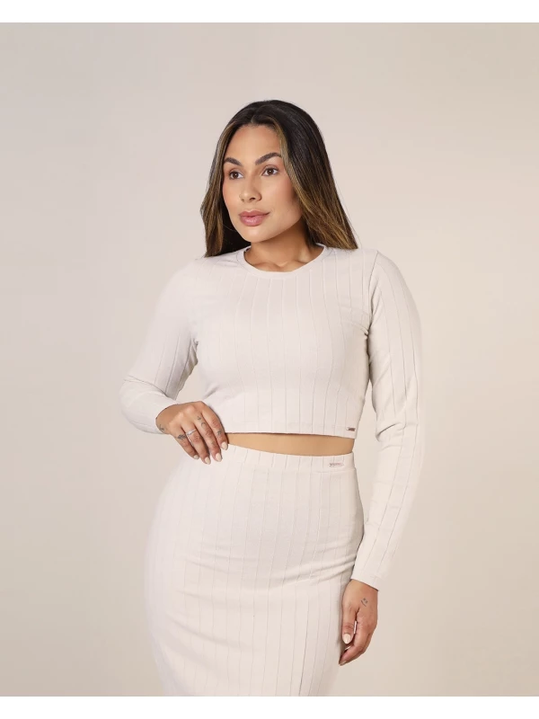 CROPPED MOANA SENSORIAL MANGA LONGA 