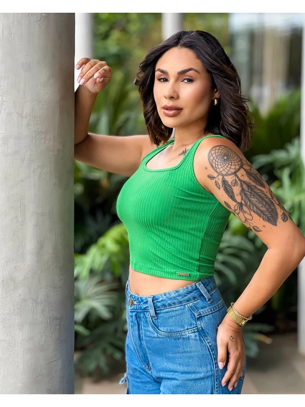 CROPPED PAOLA REGATA CANELADO 