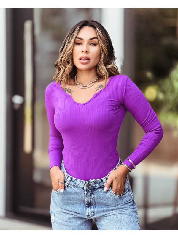 BLUSA BIA MANGA LONGA CANELADA