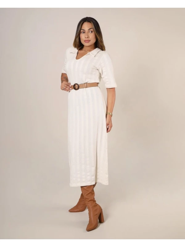 VESTIDO BIA TRICÔ RESORT MEIA MANGA 