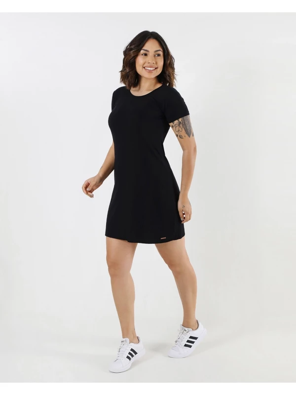 VESTIDO FERNANDA MANGA CURTA CANELADO