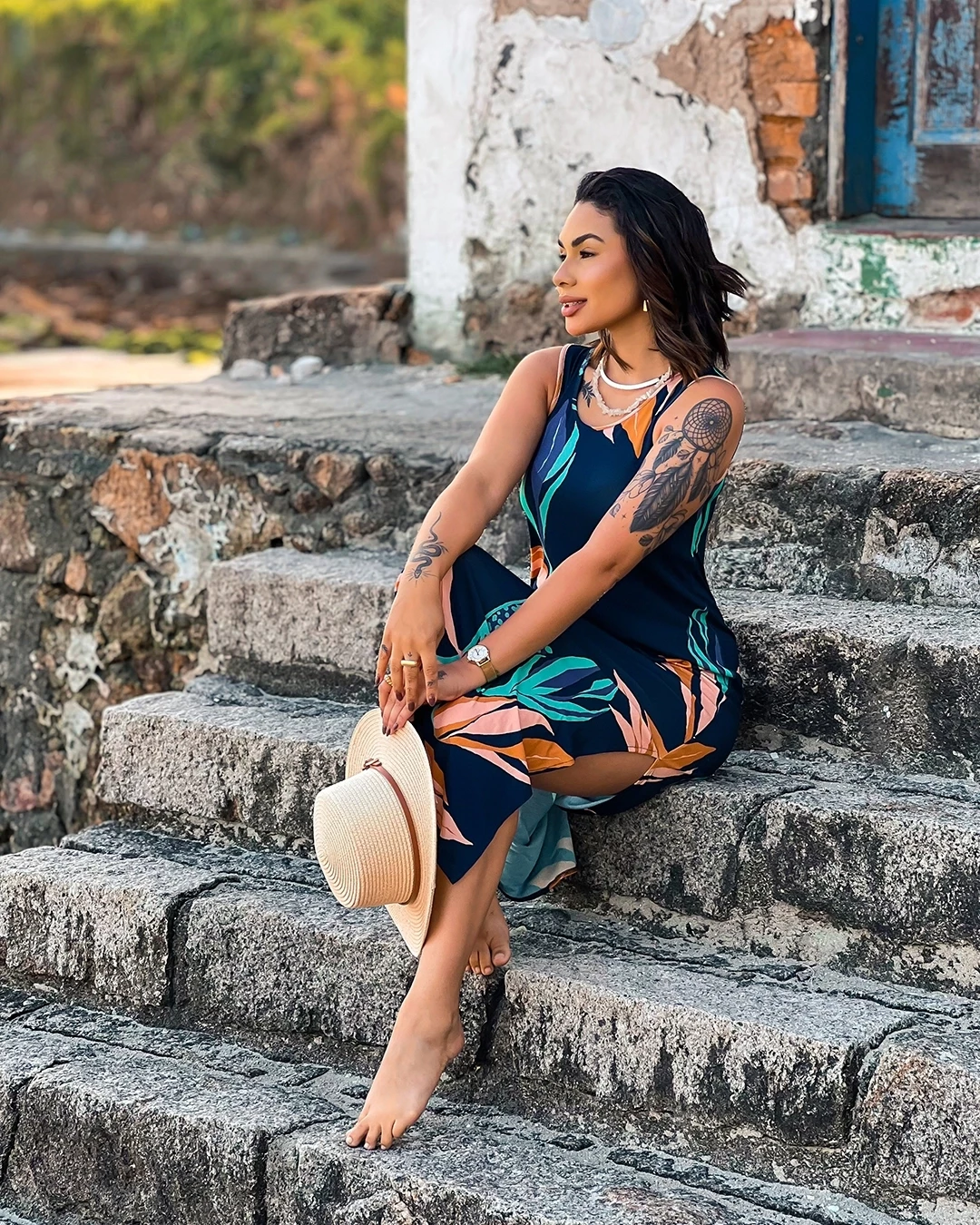 VESTIDO ADELINE MANGA CURTA VISCOLYCRA ESTAMPADO 