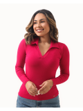 BLUSA STELA MANGA LONGA CANELADA
